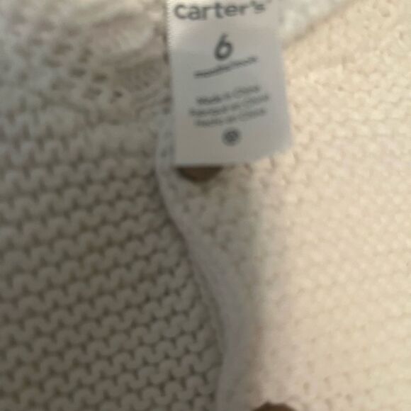 Carter's White Knit Sweater - Picture 4 of 6